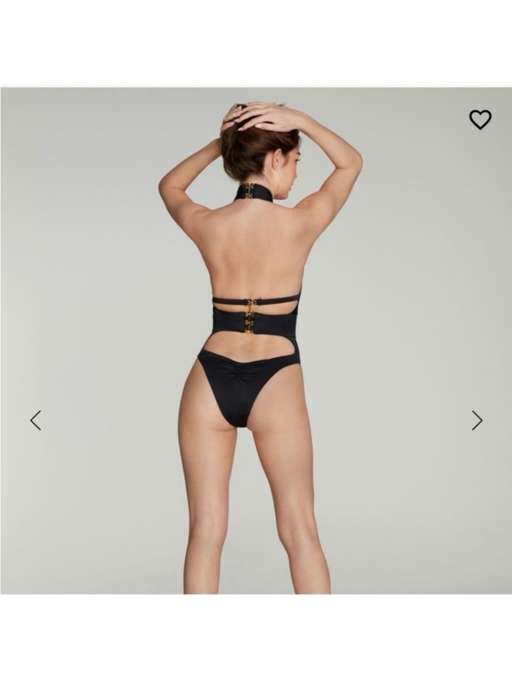 Agent Provocateur Black Anja Cutout Halter One-Piece Swimsuit Size AP4, M/L - Picture 4 of 11